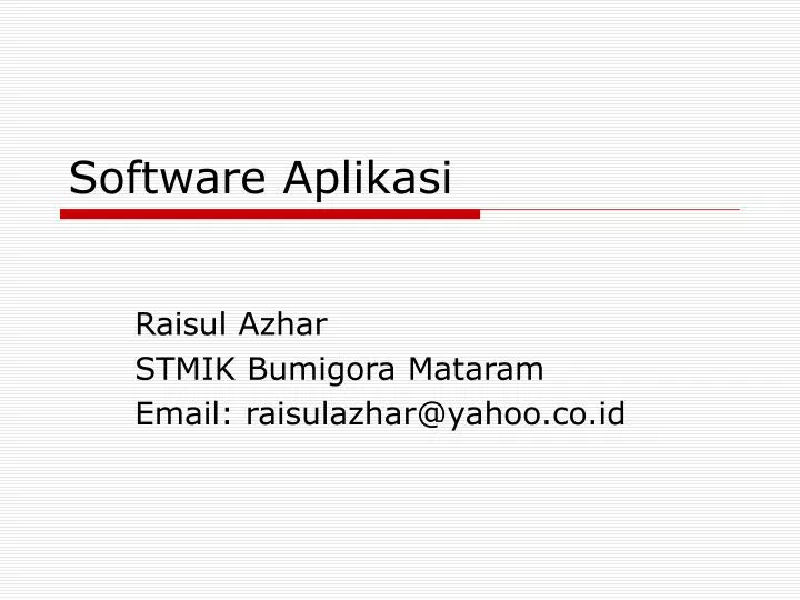 software aplikasi