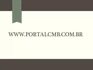 www portalcmb com br