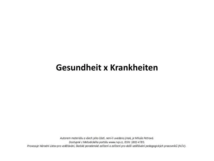 gesundheit x krankheiten