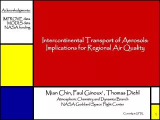 intercontinental transport of aerosols implications for regional air quality