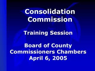 Consolidation Commission