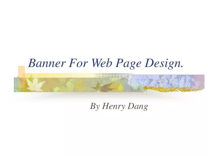 banner for web page design