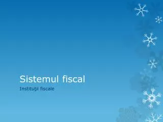 sistemul fiscal
