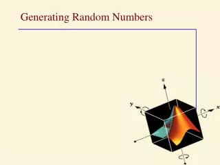 Generating Random Numbers