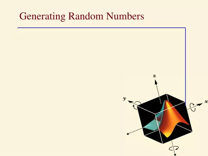 generating random numbers