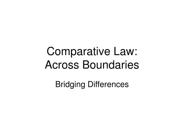 comparative law across boundaries