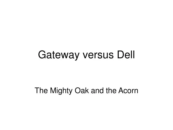gateway versus dell