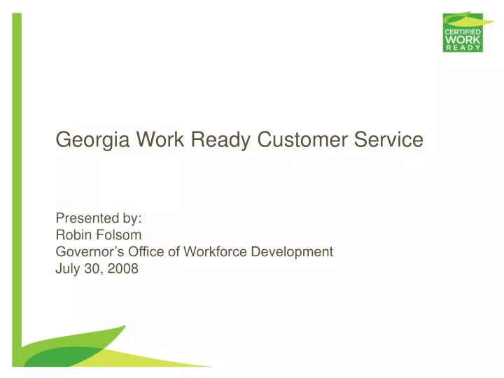 georgia work ready customer service