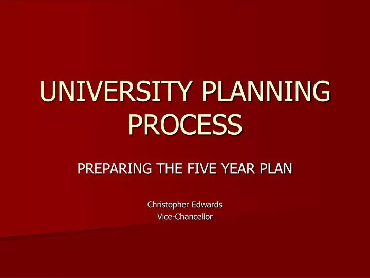 university planning process