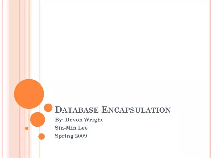 database encapsulation