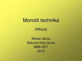 monolit technika