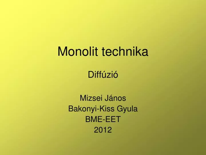 monolit technika