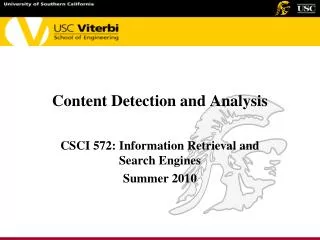 Content Detection and Analysis