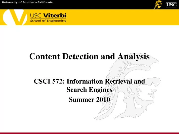content detection and analysis
