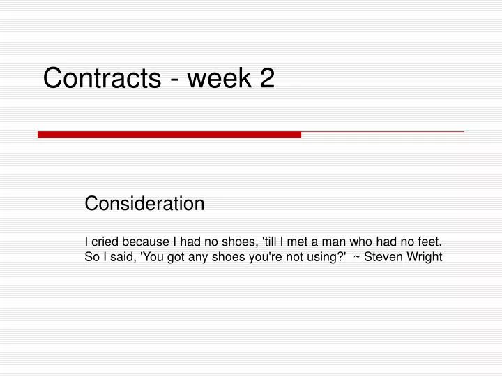 contracts week 2