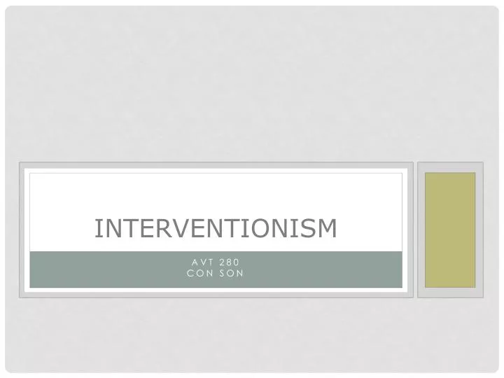interventionism