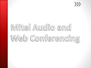 Mitel Audio and Web Conferencing