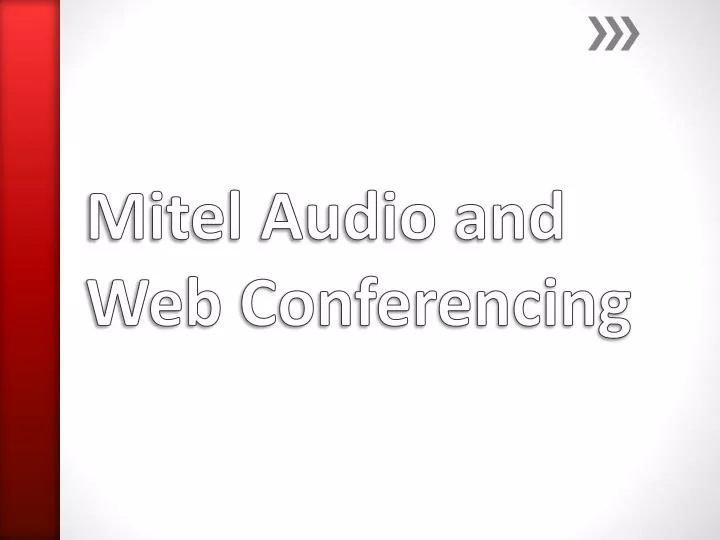 mitel audio and web conferencing