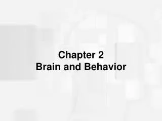 Chapter 2 Brain and Behavior