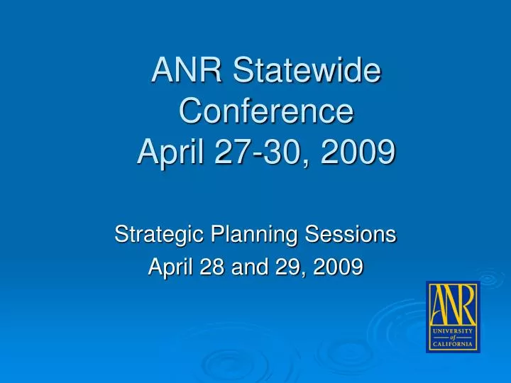 anr statewide conference april 27 30 2009