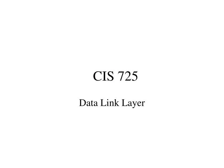 cis 725