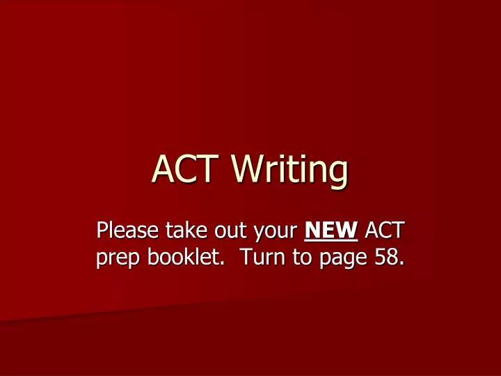 act writing