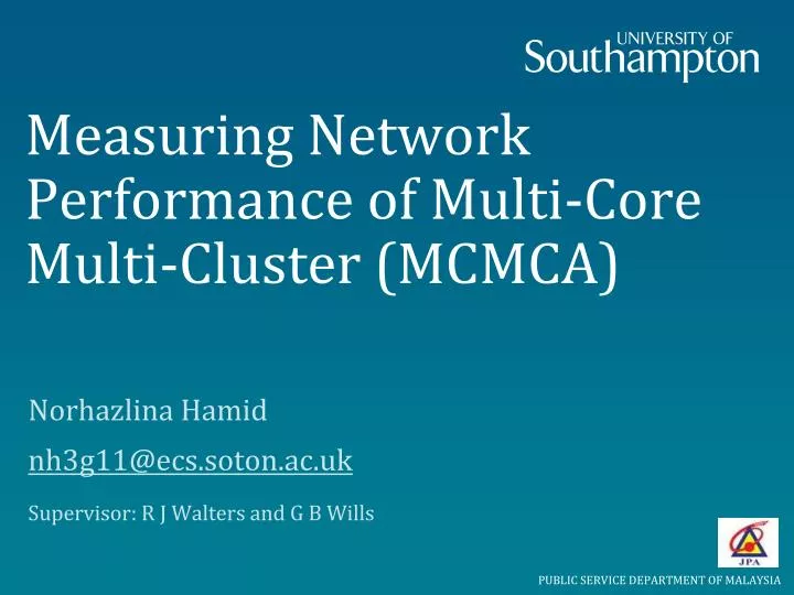 measuring network performance of multi core multi cluster mcmca