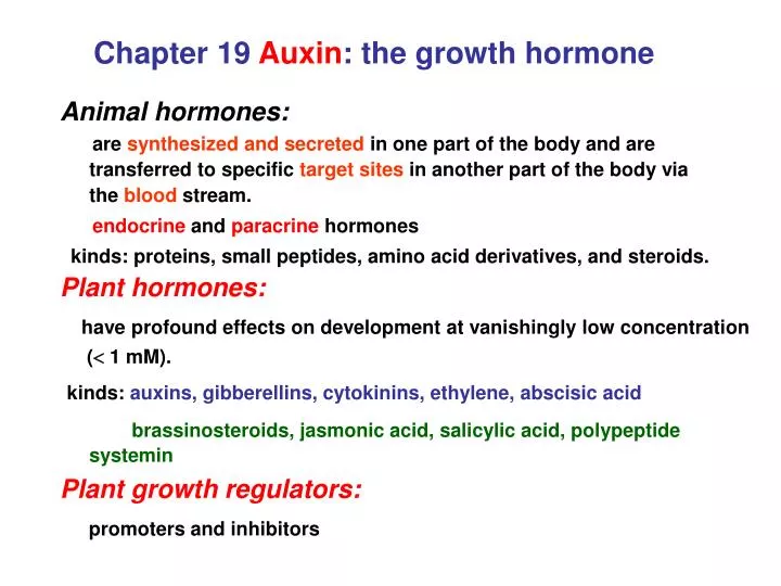 chapter 19 auxin the growth hormone