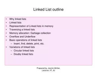 Linked List outline