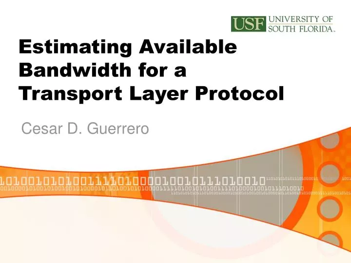 estimating available bandwidth for a transport layer protocol