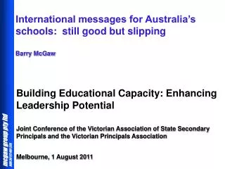 Building Educational Capacity: Enhancing Leadership Potential
