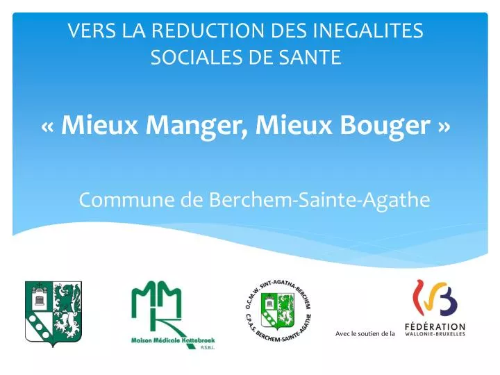 vers la reduction des inegalites sociales de sante mieux manger mieux bouger