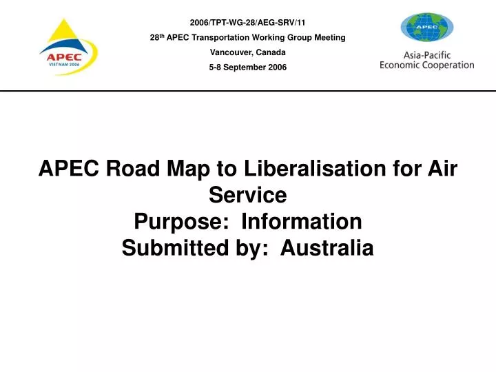 apec road map to liberalisation for