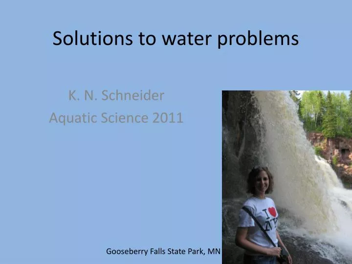 solutions to water problems