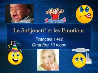 le subjonctif et les emotions
