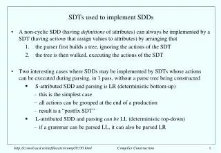 SDTs used to implement SDDs