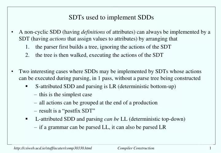 sdts used to implement sdds