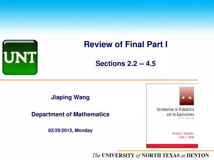 review of final part i sections 2 2 4 5