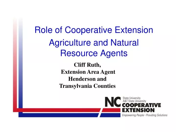 role of cooperative extension agriculture and natural resource agents