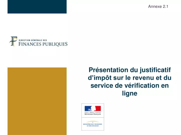 pr sentation du justificatif d imp t sur le revenu et du service de v rification en ligne