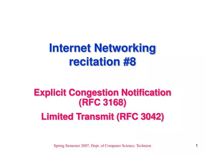 internet networking recitation 8