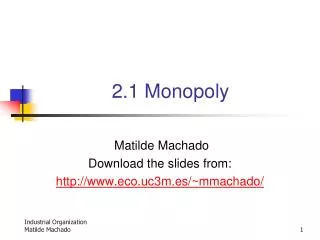 2.1 Monopoly