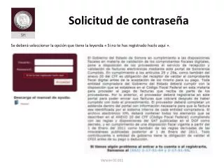 solicitud de contrase a