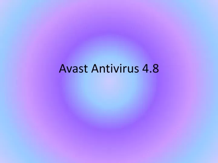 avast antivirus 4 8