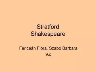 Stratford Shakespeare
