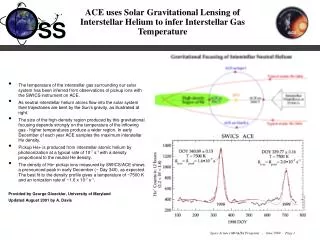 ACE uses Solar Gravitational Lensing of Interstellar Helium to infer Interstellar Gas Temperature