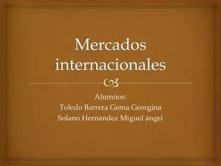 mercados internacionales