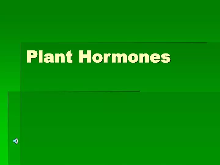 plant hormones