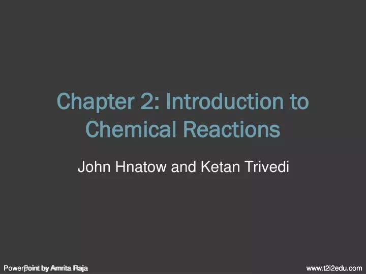 chapter 2 introduction to chemical reactions