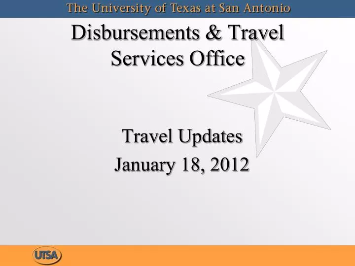 disbursements travel services office